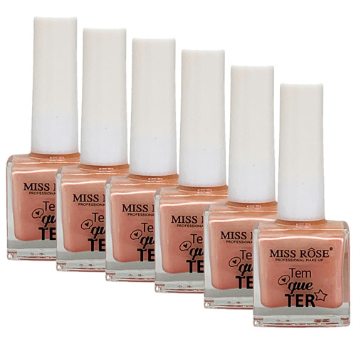 Esmalte Coleção Tem que Ter Nude Miss Rôse MR015 - Box c/ 06 unid