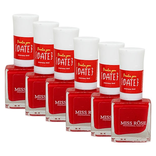 Esmalte Coleção Mood Pronta Pro Date Miss Rôse MR068-14 - Box c/ 06 unid