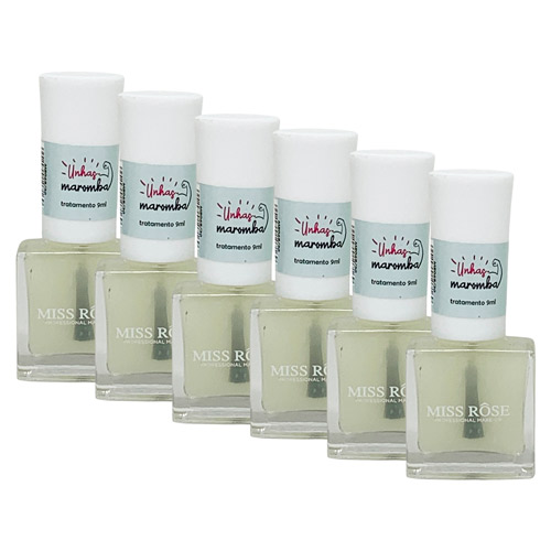 Esmalte Tratamento Fortificante Coleção Mood Unhas Marombas Miss Rôse MR068-30 - Box c/ 06 unid