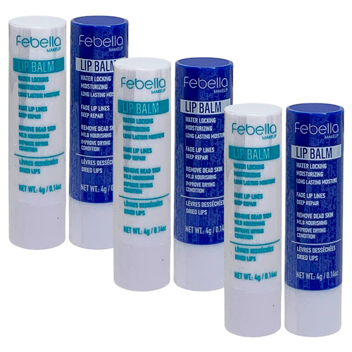 Lip Balm Hidratante Febella LB7015 - Kit c/ 06 unid
