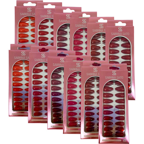 Unhas Postiças Autocolantes Sabrina Sato SS-3235 - Pcte c/ 12 unid