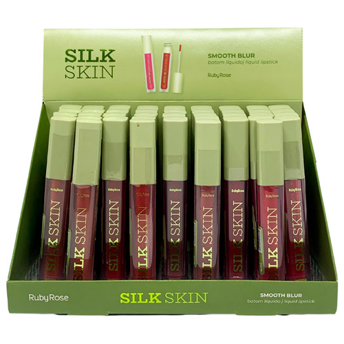 Batom Líquido Smooth Blur Silk Skin Grupo 01 Ruby Rose HB-F7100/G1 - Box c/ 36 unid