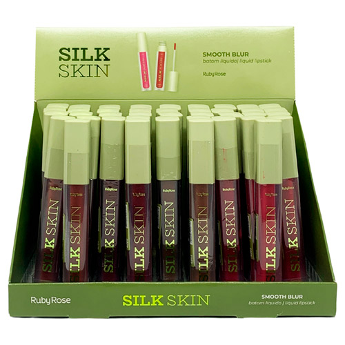 Batom Líquido Smooth Blur Silk Skin Grupo 02 Ruby Rose HB-7100/G2 - Box c/ 36 unid