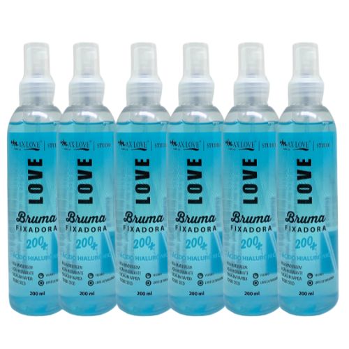 Bruma Fixadora Ácido Hialurônico 200+ Max Love - Kit c/ 06 unid