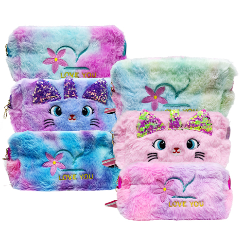 Necessaire Estampada Pelúcia Cisne NEC-C01FA - Kit c/ 06 unid