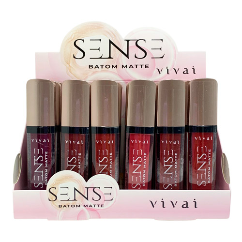 Batom Líquido Matte Sense Vivai 3122.1.1 - Box c/ 24 unid