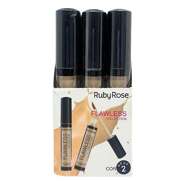 Corretivo LÍquido Flawless Collection Ruby Rose Hb-8080 Bege 2 - Box C/ 12 Unid
