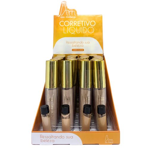 Corretivo Líquido Cores Claras Asu Makeup ASE033 - Box c/ 24 unid