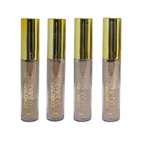 Corretivo Líquido Cores Claras Asu Makeup ASE033 - Kit c/ 04 unid