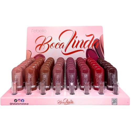 Batom Líquido Matte Boca Linda Febella BM40213 - Box c/ 48 unid