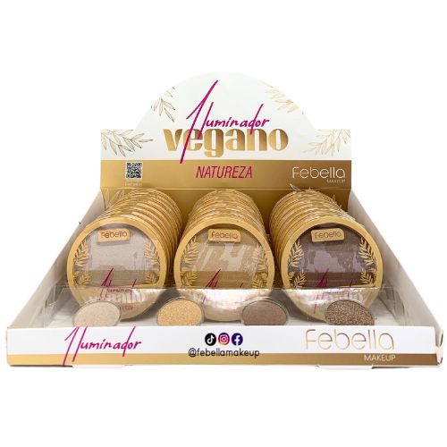 Iluminador Vegano Natureza Febella LF5016 - Box c/ 24 unid