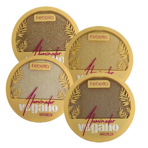Iluminador Vegano Natureza Febella LF5016 - Kit c/ 04 unid
