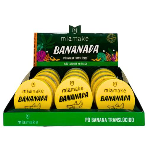 Pó Banana Translúcido Bananada Mia Make 156 - Box c/ 12 unid