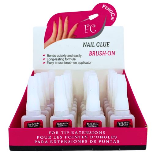 Cola para Unha Postiça com Pincel FC-512 - Box c/ 24 unid