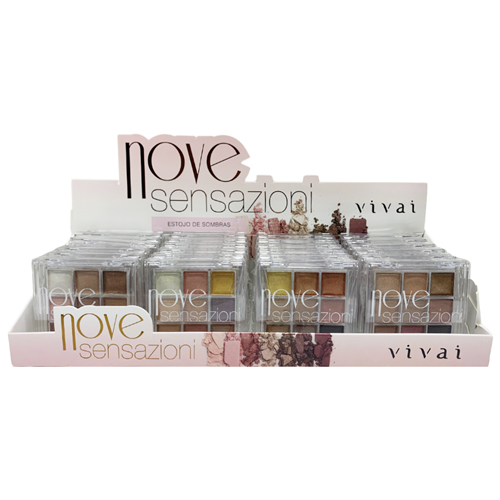 Paleta de Sombras Nove Sensazioni Vívai 4066.1.1 - Box c/ 24 unid