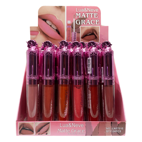 Batom Líquido Matte Grace Lua & Neve LN07010 - Box c/ 24 unid
