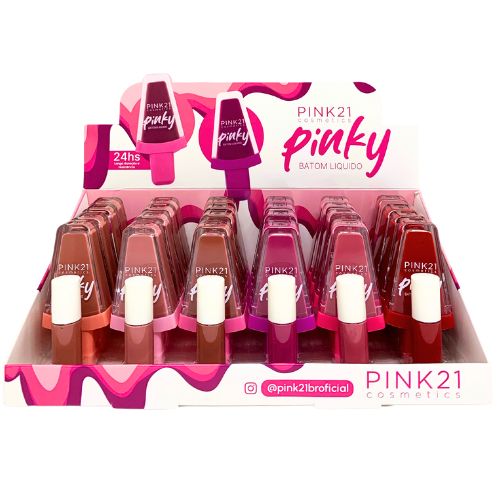 Batom Líquido Pink Pink 21 CS4557 - Box c/ 24 unid