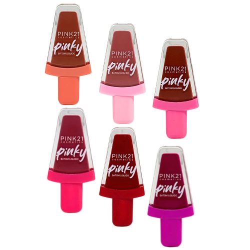 Batom Líquido Pink Pink 21 CS4557 - Kit c/ 06 unid