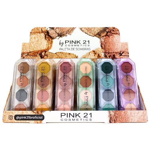 Paleta de Sombra By Pink 21 CS4046 - Box c/ 36 unid