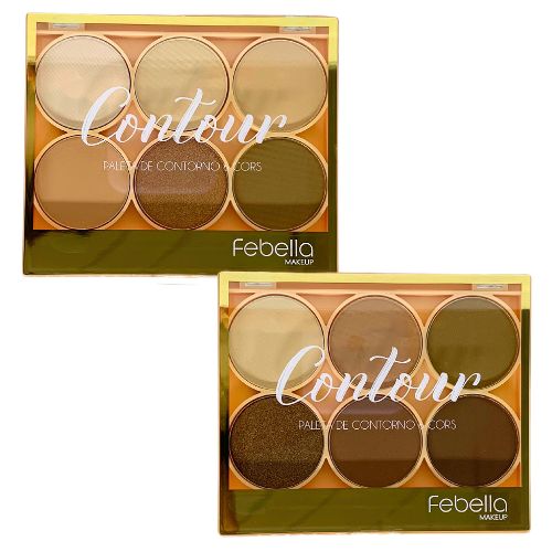 Paleta de Contorno Contour Febella EC5113 - Kit c/ 02 unid