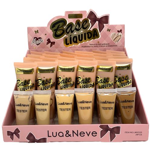Base Líquida Matte Lua & Neve LN02528 - Box c/ 24 unid