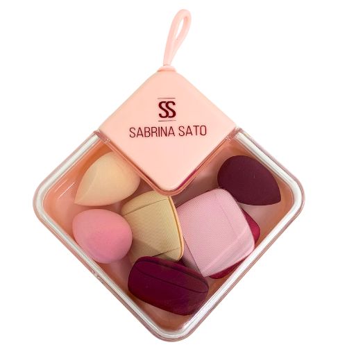 Kit com 08 Mini Esponjas para Maquiagem Sabrina Sato SP2012