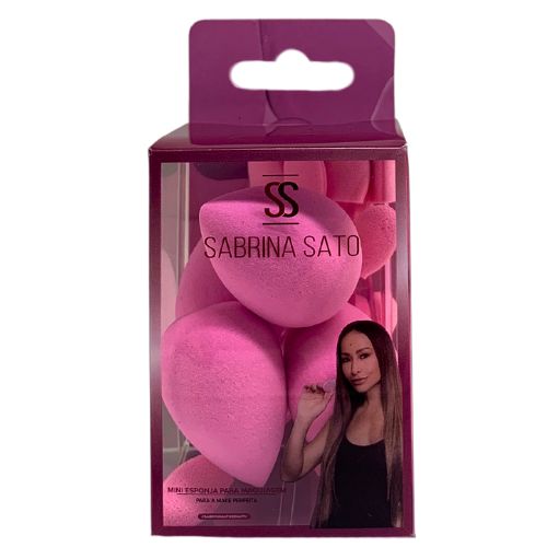 Kit Mini Esponja de maquiagem e Pincel de Sombra Descartável Sabrina Sato SP2025