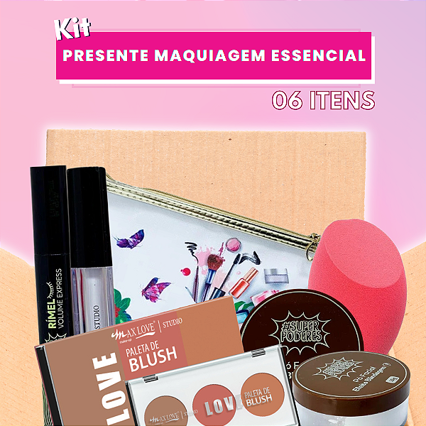 Kit Presente Maquiagem Essencial - 06 itens
