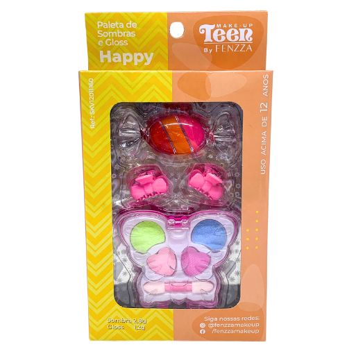 Paleta de Sombras e Gloss Happy Teen Fenzza SKV12011160