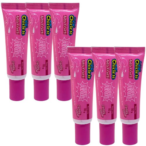 Hidratante Labial Candy Balm Gostinho de Chiclete Tutti Frutti Super Poderes HLSP010 - Kit c/ 06 unid
