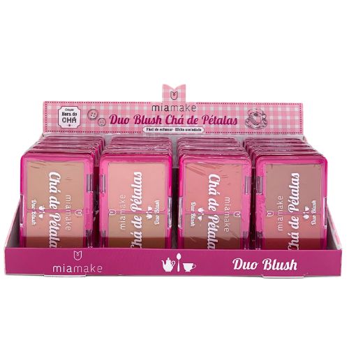 Duo de Blush Chá de Pétalas Mia Make 430 - Box c/ 24 unid