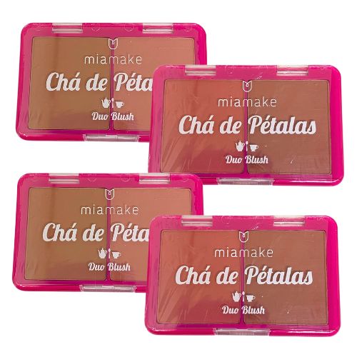 Duo de Blush Chá de Pétalas Mia Make 430 - Kit c/ 04 unid