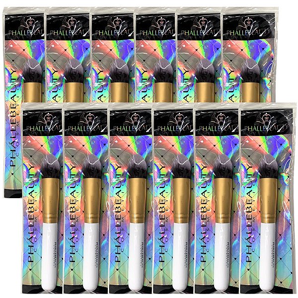 Pincel de Maquiagem Phállebeauty PH0640 - Pcte c/ 12 unid