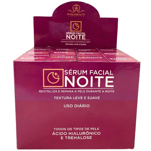 Sérum Facial Noite Phállebeauty PH092 - Box c/ 12 unid
