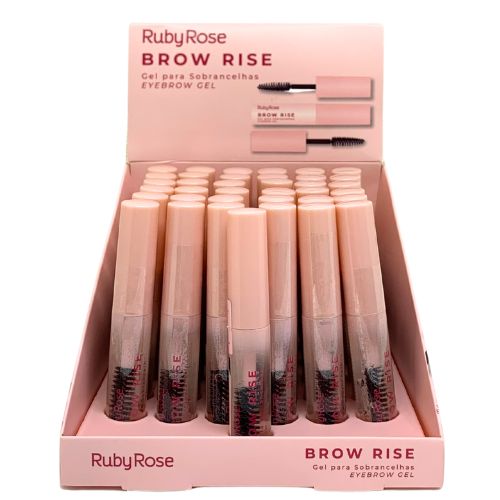 Gel Incolor para Sobrancelhas Brow Rise Ruby Rose HB-E2503 - Box c/ 36 unid