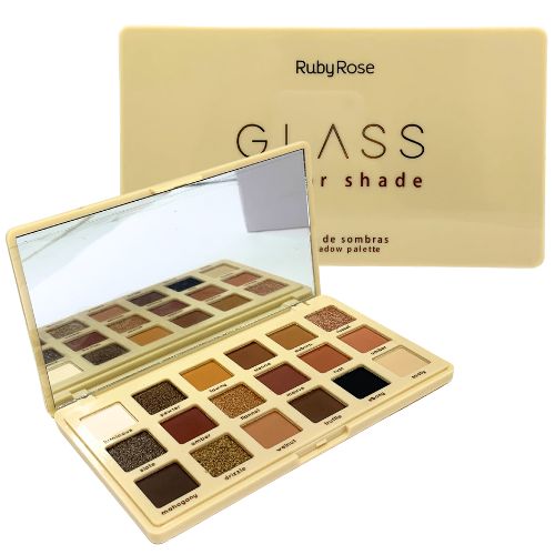 Paleta de Sombra Mirror Shade Glass Ruby Rose HB-F2603