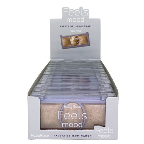 Paleta de Iluminador Feels Mood Ruby Rose HB-7530-1 - Box c/ 12 unid