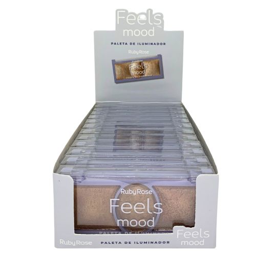 Paleta de Iluminador Feels Mood Ruby Rose HB-7530-3 - Box c/ 12 unid