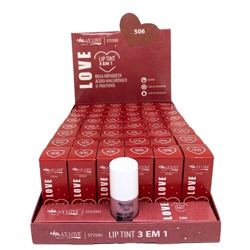 Lip Tint 3 em 1 Cor 506 Max Love - Box c/ 48 unid