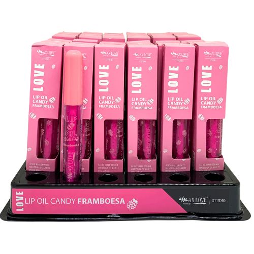 Lip Oil Candy Framboesa Cor 601 Max Love - Box c/ 36 unid