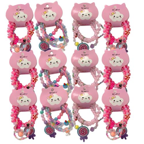 Pulseira Infantil DF514-PL0708-05 - Pcte c/ 12 unid