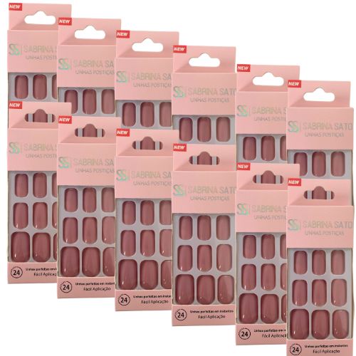 Unhas Postiças Autocolantes Sabrina Sato SP-1051 - Pcte c/ 12 unid