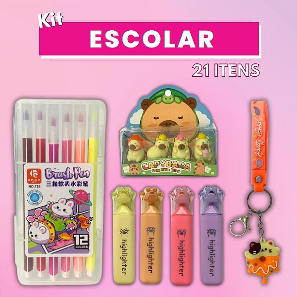 Kit Papelaria Criativa - 21 Itens