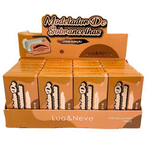 Modelador de Sobrancelhas Longa Duração Lua & Neve LN14007 - Box c/ 24 unid