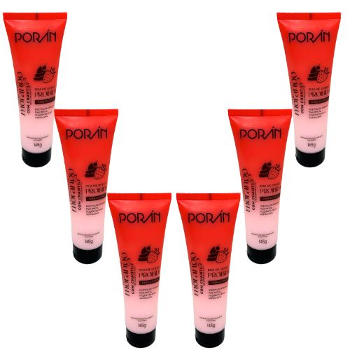 Poran - Hidratante Corporal Morango Com Chantilly Porán PR260 - Kit c/ 06 unid