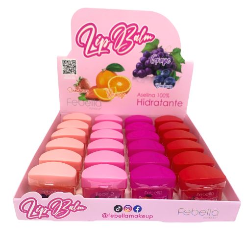 Lip Balm Vaselina Febella LB7017 - Box c/ 24 unid