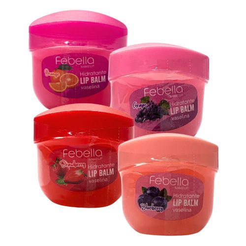 Lip Balm Vaselina Febella LB7017 - Kit c/ 04 unid