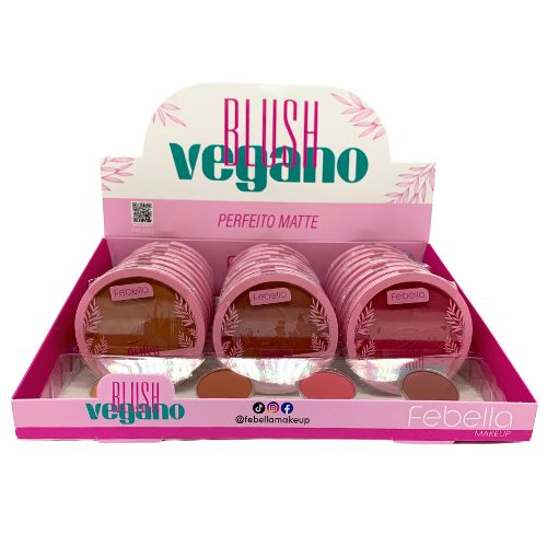 Blush Vegano Perfeito Matte Febella PPV5056 - Box c/ 24 unid
