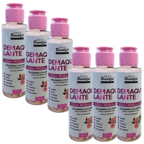 Demaquilante Rosa Mosqueta Face Beautiful - Kit c/ 06 unid