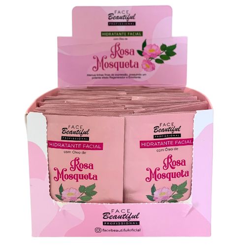 Hidratante Facial Rosa Mosqueta Face Beautiful FB193 - Box c/ 50 unid